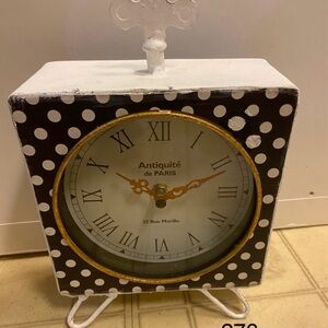 Pier 1 Polka Dot metal Clock with Roman Numerals